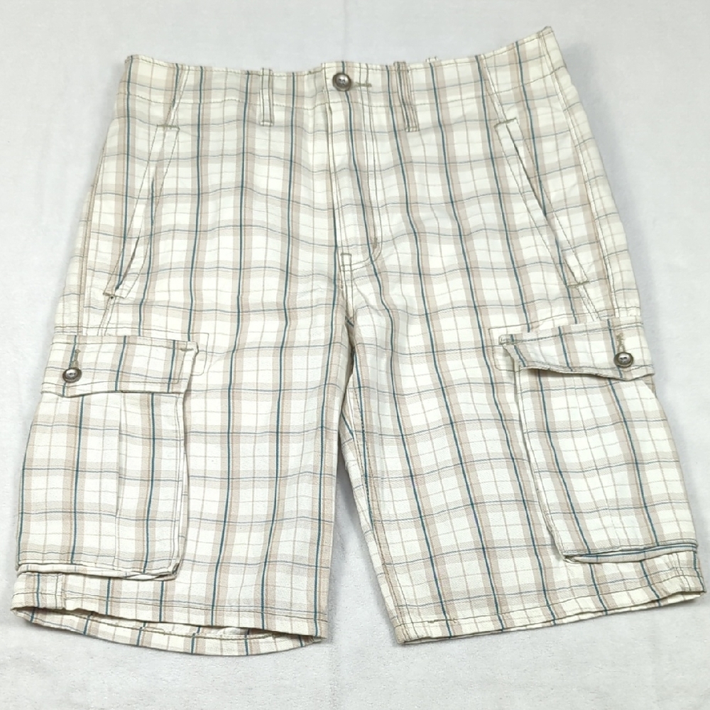 NEW Levi's‎ Checkered Plaid Mens Cargo Shorts Size 28